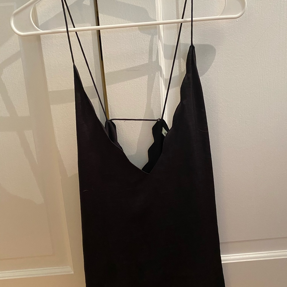 Blue scalloped tank top